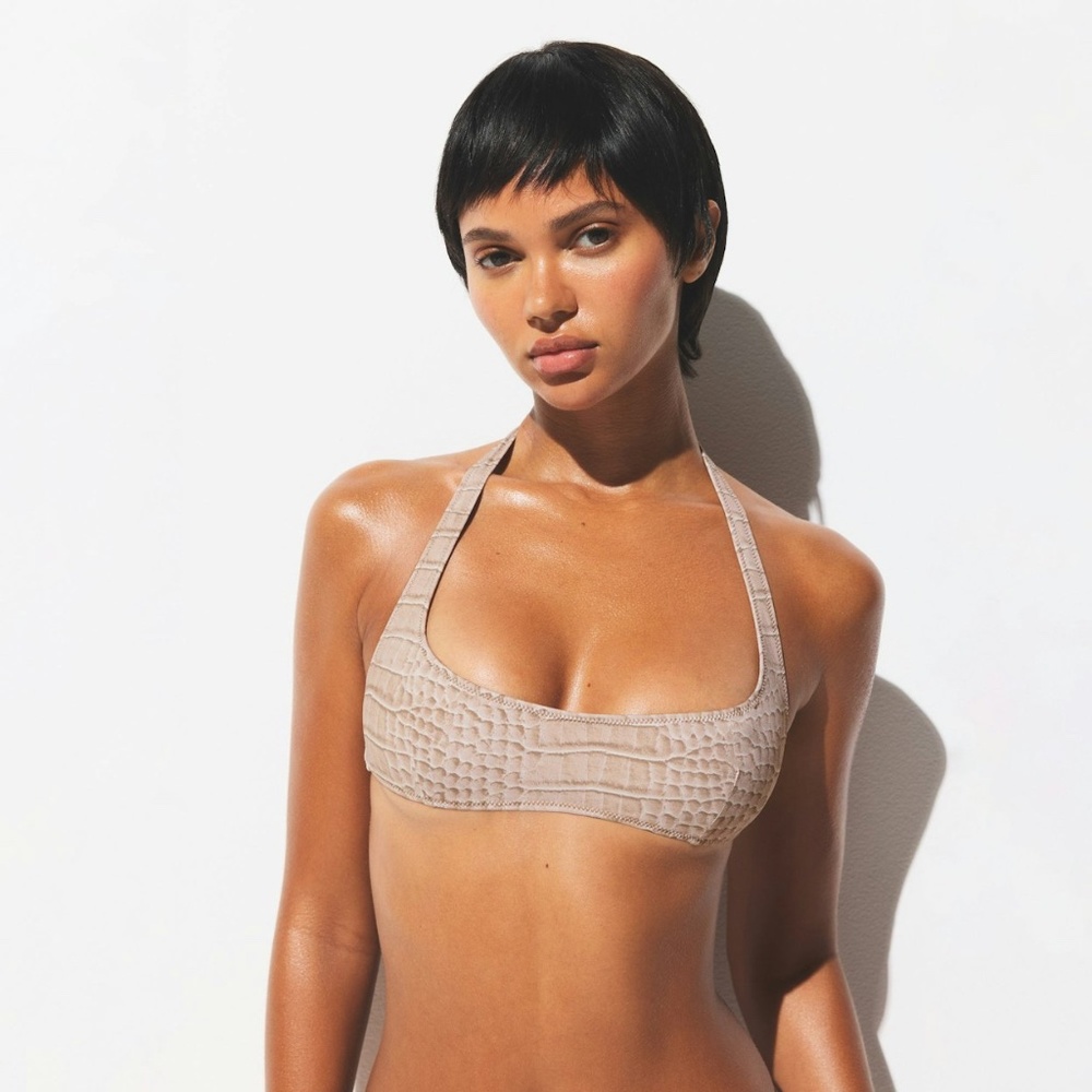 Skims Halter Scoop Bikini Top